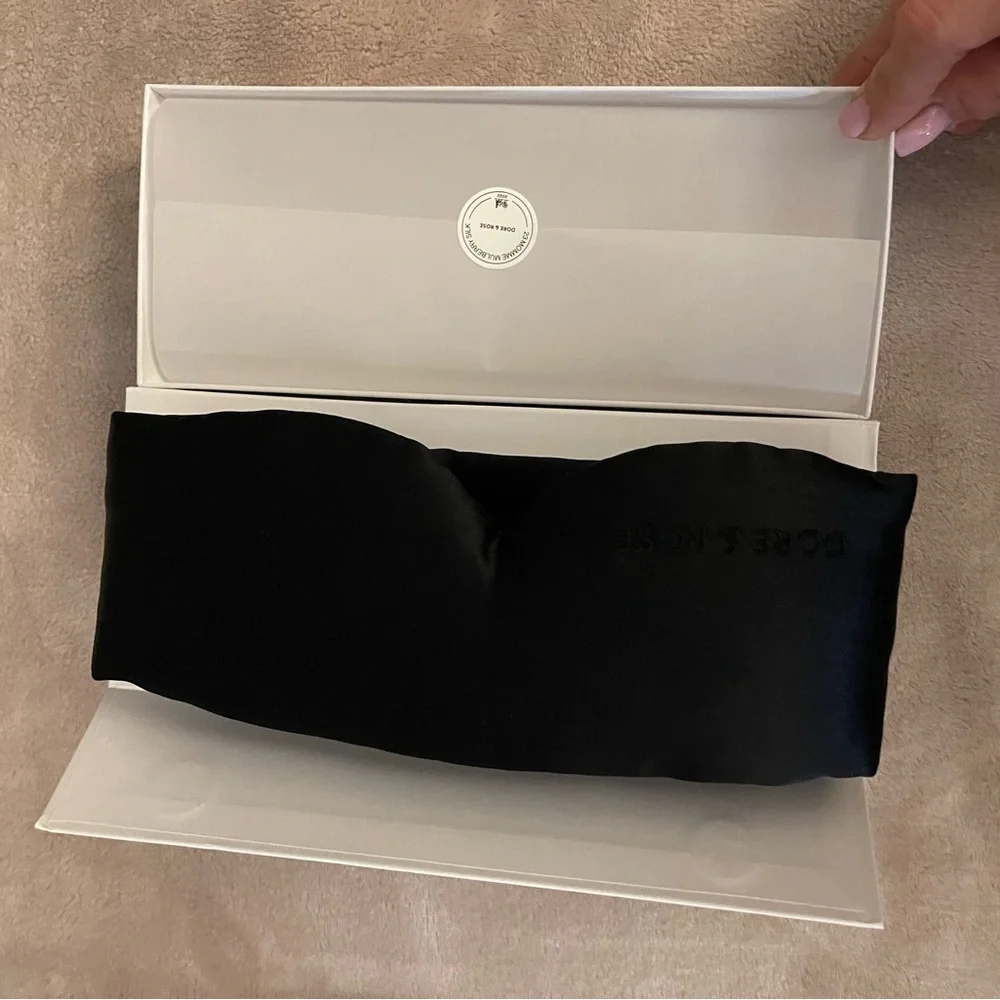 Chic Black Satin Face Mask